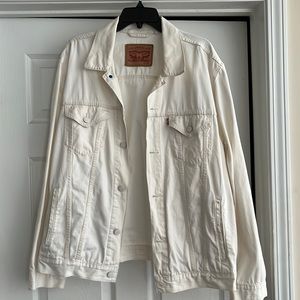 Levi’s White Distressed Men’s Denim Jacket